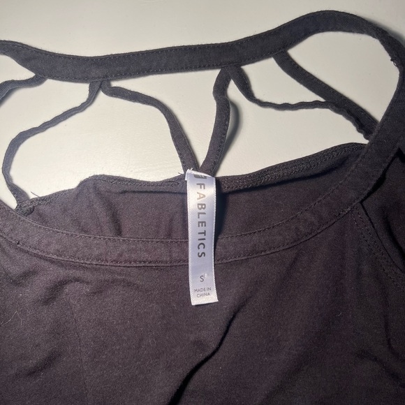 Fabletics Black Cut Out Long Sleeve Shirt Size XS - Picture 4 of 4